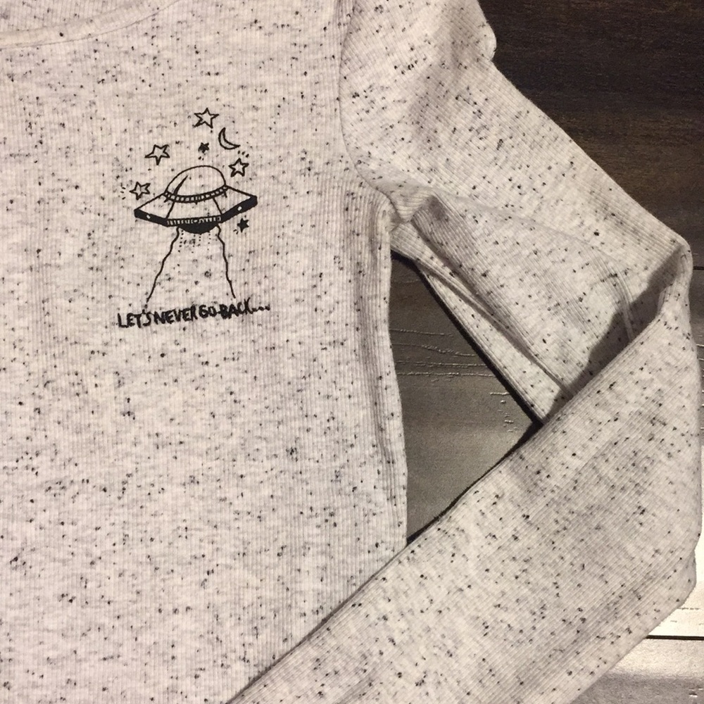 H&M LS heathered tee